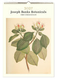 Calendar cover with botanical illustration and '2027 Joseph Banks Botanicals HMS Endeavour' text.