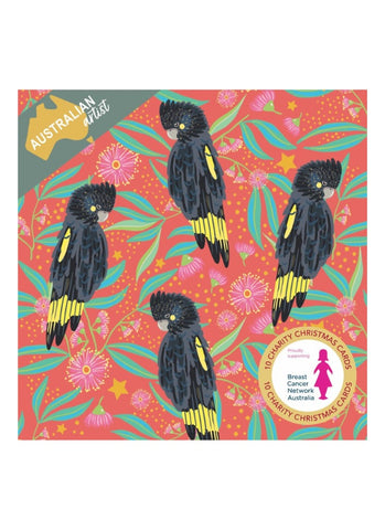 BCNA Charity Christmas Card Pack - Black Cockatoos