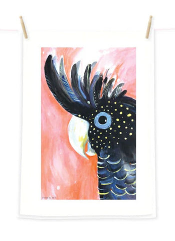 Mount Vic and Me Teatowel - Black Cockatoo