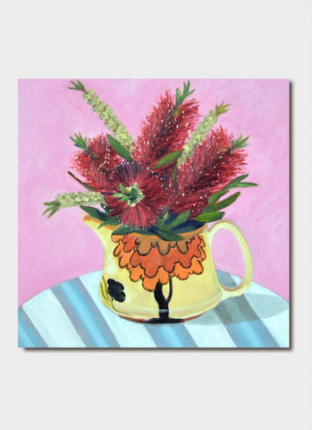 John Klein art card - Bottlebrush in Clarice Cliff Jug
