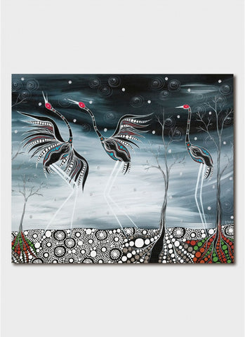 Melanie Hava Art Card - Brolga's Raindance