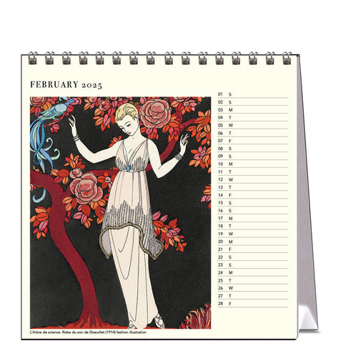 Art Deco - George Barbier Desk Calendar 2025 - month