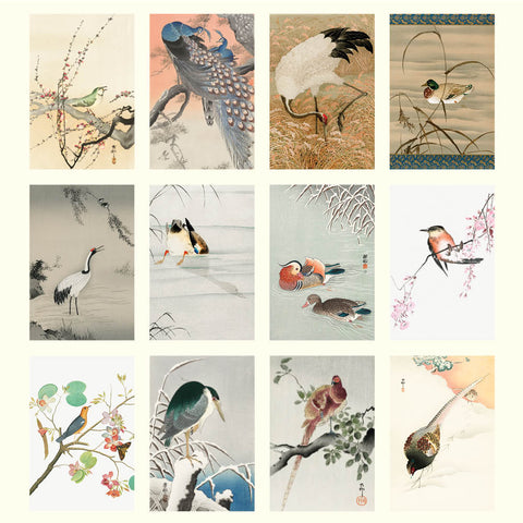 Japanese Birds Large Calendar 2025 - images