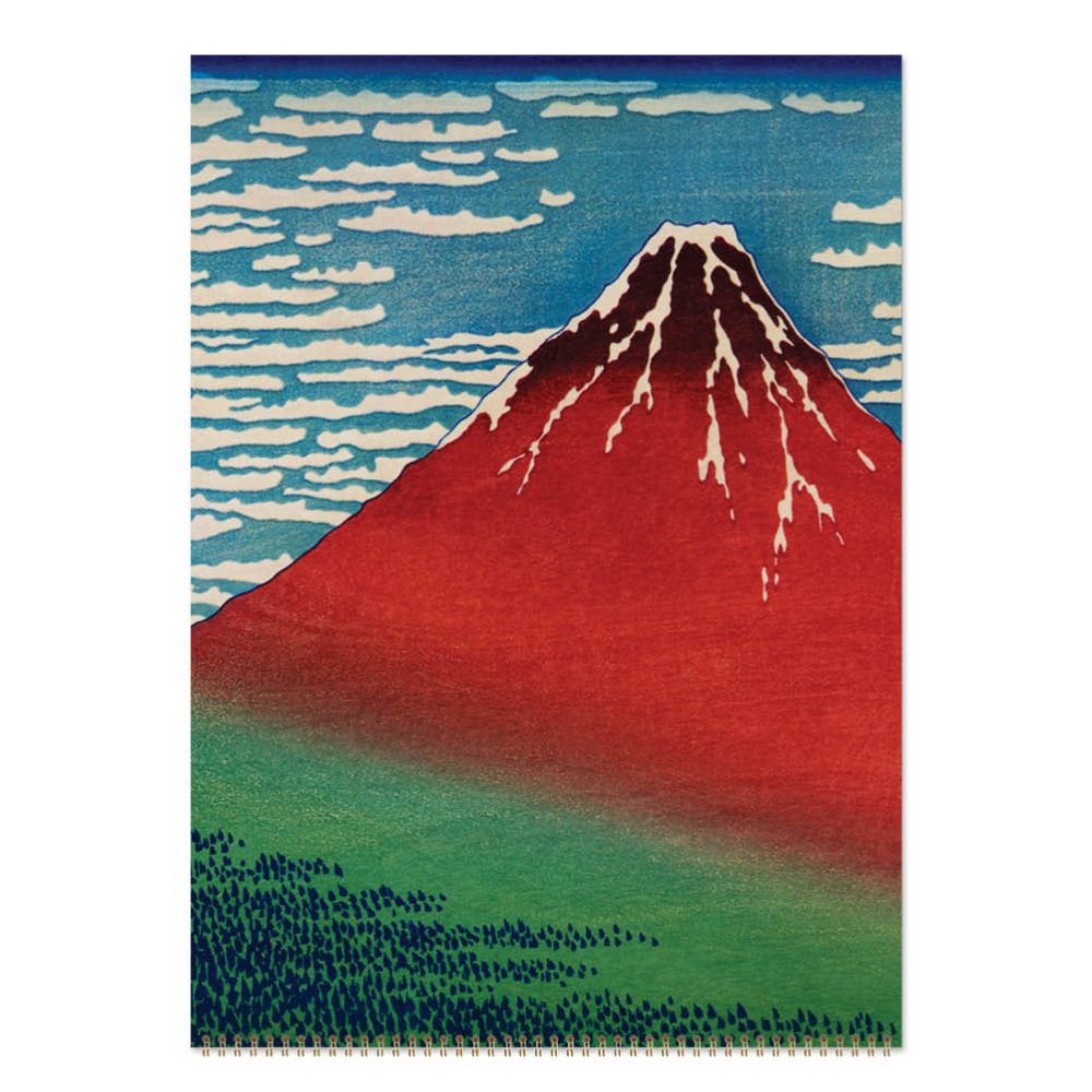 Print with a design of a mountain and the sky