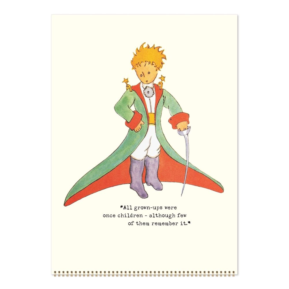 Illustration of a child in a green and red outfit with a sword, on a white background.