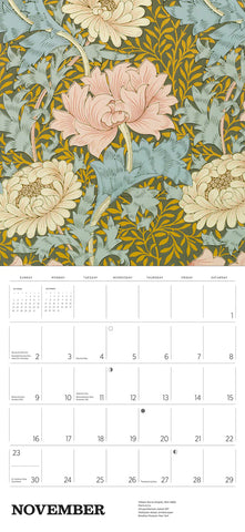 William Morris: Arts & Crafts Designs Wall Calendar 2025 - month