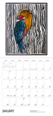 Molly Hashimoto: Birds Wall Calendar 2025 - month
