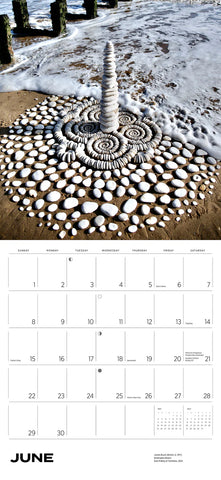 Fleeting Forms: The Land Art of James Brunt Wall Calendar 2025 - month