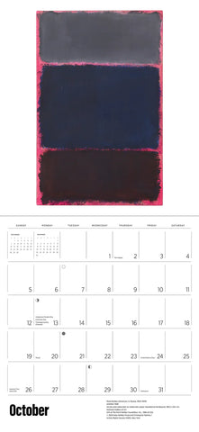 Rothko Wall Calendar 2025 - month