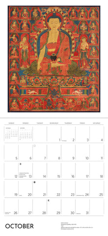 Enlightenment: Buddhist Wall Paintings Wall Calendar 2025 - month