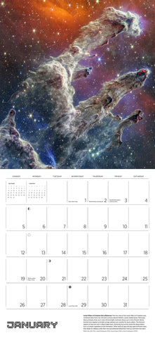 Space: Views for the Hubble Telescope Wall Calendar 2025 - month