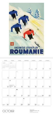 Ski the World Wall Calendar 2025 - month