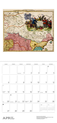 Antique Maps Wall Calendar 2025 - month