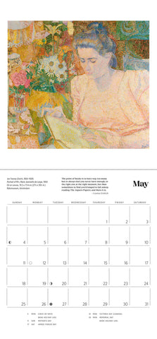 The Reading Woman Mini Wall Calendar 2025 - month