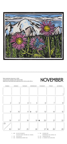 Molly Hashimoto Birds & Blooms Mini Wall Calendar 2025 - month