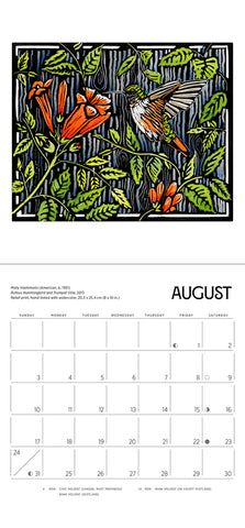 Molly Hashimoto Birds & Blooms Mini Wall Calendar 2025 - month