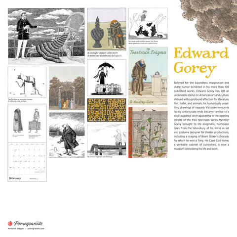 Edward Gorey 2026 Calendar