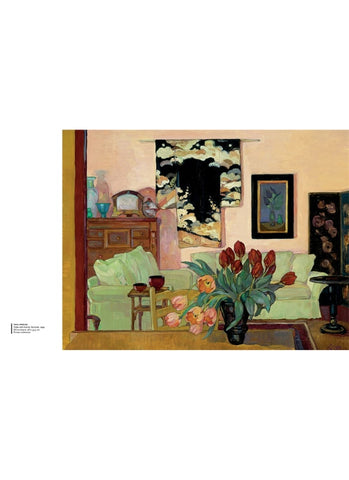 An internal page of the book The Paintings of Criss Canning showing an interior with plants