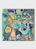 A colourful artwork in blues and greens.