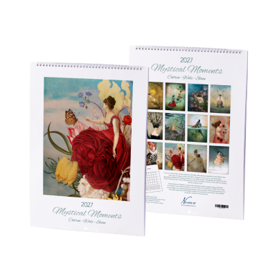 Catrint Welz-Stein 2027 calendar showing the front and back cover. Mystical Moments.
