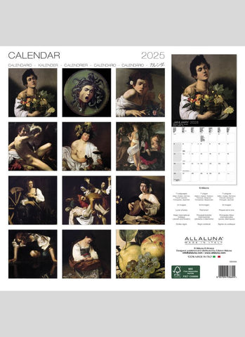 Caravaggio - the Masterpieces Wall Calendar 2025 - back