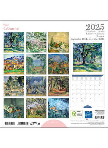 Cezanne Wall Calendar 2025 - back