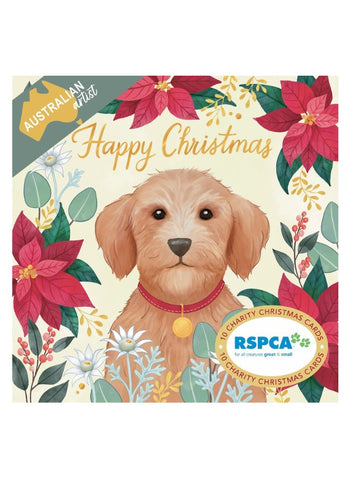 RSPCA Charity Christmas Card Pack - Christmas Dog