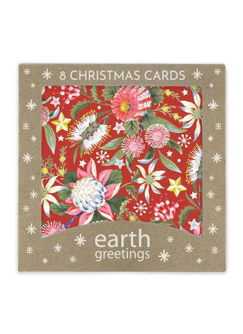 Earth Greetings Christmas Card Pack - Christmas Flora