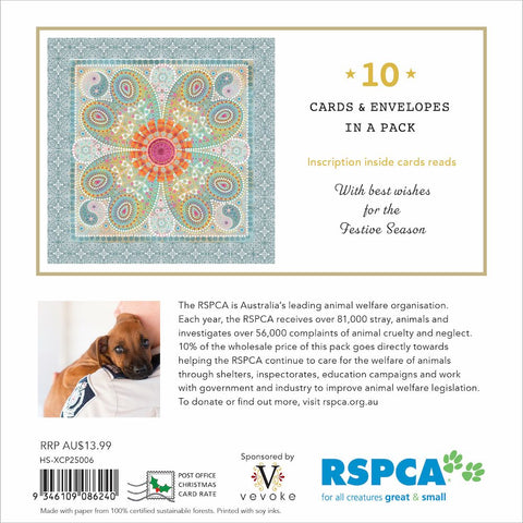 RSPCA Charity Christmas Card Pack - Christmas Heart