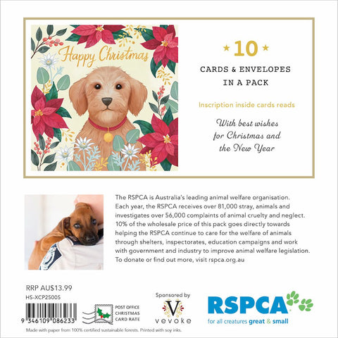 RSPCA Charity Christmas Cards - Christmas Dog