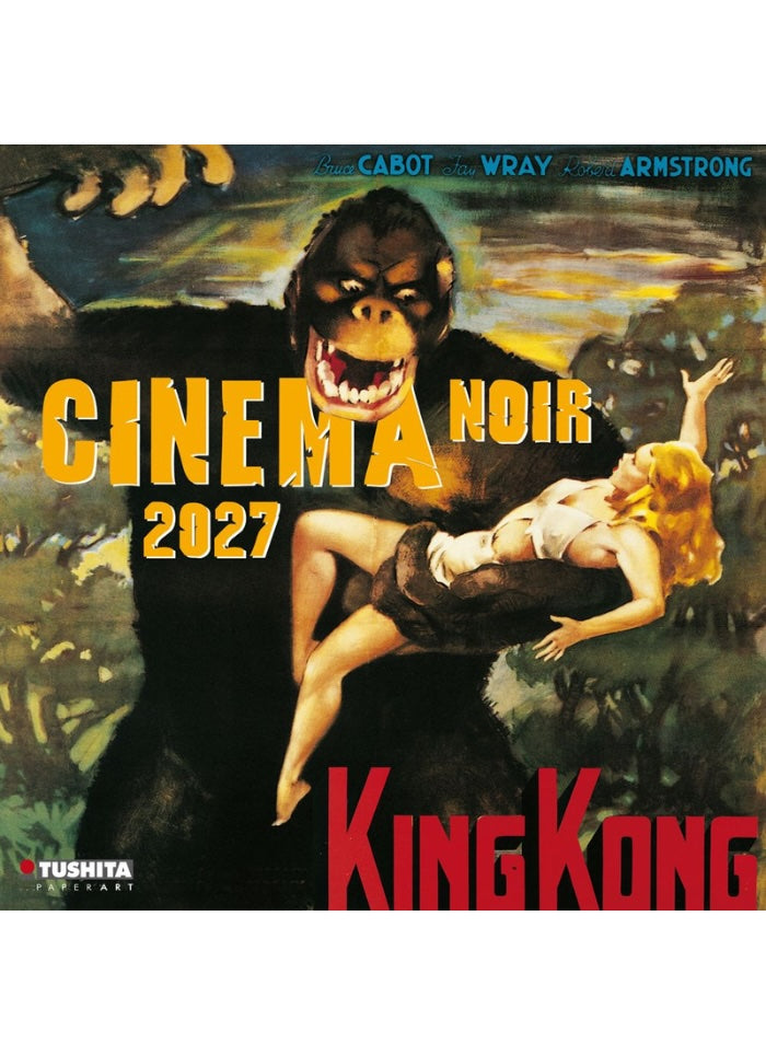 Front cover4 of a CInema Noir calendar with King Kong holding a blond woman.
