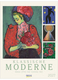 Cover of a book titled 'Klassische Moderne' with artistic illustrations and text.