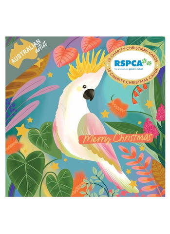 RSPCA Charity Christmas Card Pack - Cockatoo