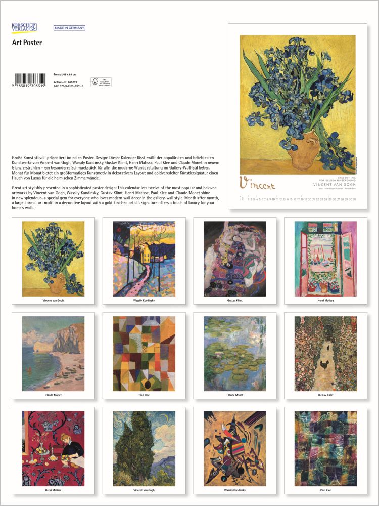 Collection of art posters displayed on a white background