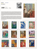 Collection of Henri Matisse artworks and portrait on a white background