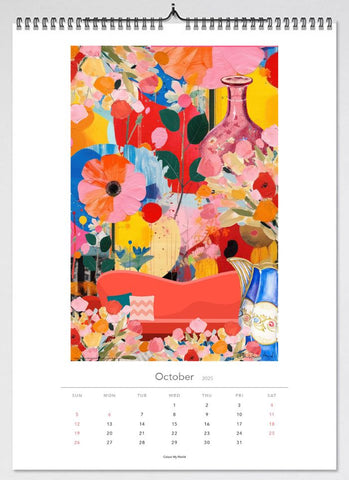 Denise Painter Large Wall Calendar 2025 (format two) - month