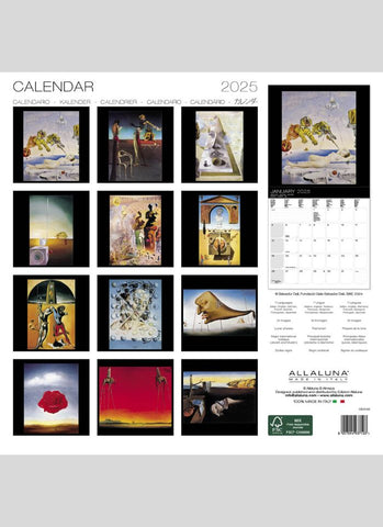 Dali - the Masterpieces Wall Calendar 2025 - back