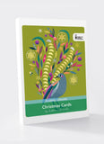Pack of Christmas cards with a colorful design on a white background
