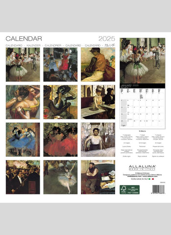 Degas - the Masterpieces Wall Calendar 2025 - back