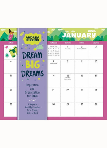 Dream Big Dreams Magnetic Wall Calendar 2026