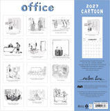 Back cover of the New Yorker Office calendar with a cartton for each month of the year.