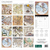 Calendar with vintage map designs and Allaluna branding