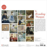 Calendar cover featuring images of women reading with text about the theme of reading.