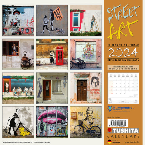 World Street Art Wall Calendar 2024 - back