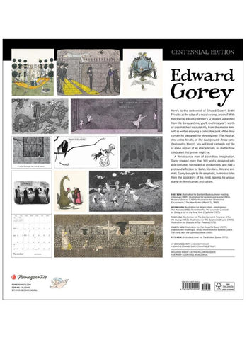 Edward Gorey: Centennial Edition Wall Calendar 2025