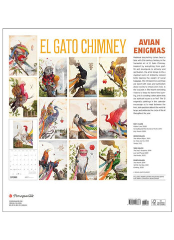 El Gato Chimney: Avian Adventures Wall Calendar 2025 - back