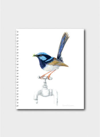Minky Grant Small Notebook - Superb Fairy Wren