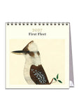 2027 First Fleet calendar with a kookaburra illustration on a white background