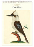 Calendar for 2027 featuring a kookaburra illustration on a beige background