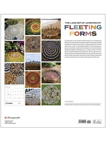 Fleeting Forms: The Land Art of James Brunt Wall Calendar 2025 - back